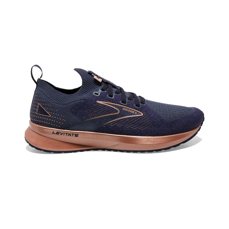 Brooks LEVITATE STEALTHFIT 5 Energy Return Road Running Shoes Womens Online - Peacoat/Navy/Copper (O